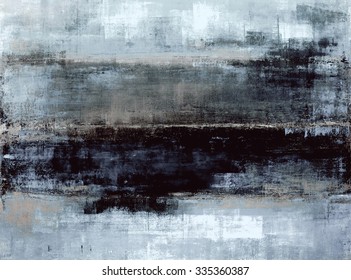 Blue And Grey Abstract Art Painting