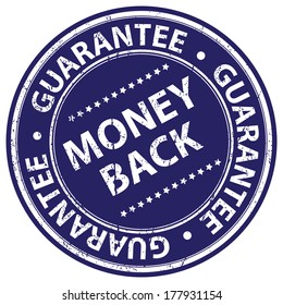 Blue Grunge Style Money Back Guarantee Stock Illustration 177931154 ...