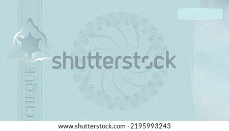 blue guilloche background for cheque