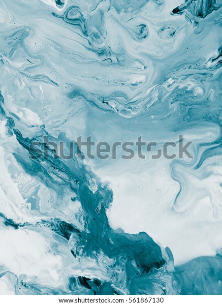 Blue Hand Painted Background Acrylic Painting Stock Illustration 561867130