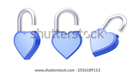 Similar – Image, Stock Photo Love locks on a bridge in a wintry atmosphere with a frozen lake