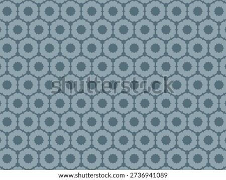 Blue hexagonal patterns for refined designs