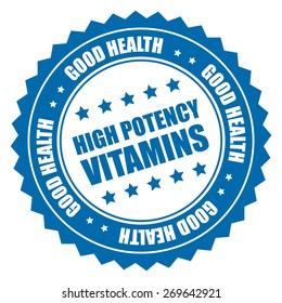 Blue High Potency Vitamins Good Health Stock Illustration 269642921 ...