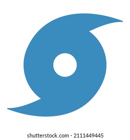 Blue Hurricane Symbol Icon Illustration