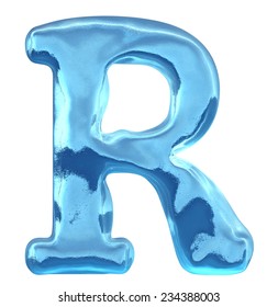 Blue Ice Alphabet Letter R Stock Illustration 234388003