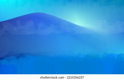 Blue Imaginary Mountain Abstract Background