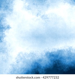 Blue Ink Or Watercolor - Abstract Background