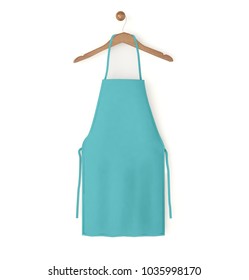 Blue Isolated Apron 3d Rendering