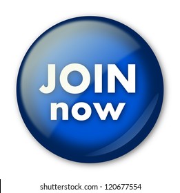 Blue Join Now Isolated Button