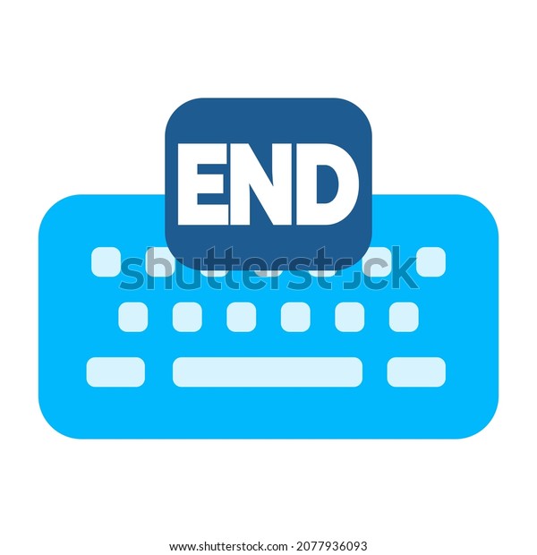 Blue Keyboard End Button Stock Illustration 2077936093 | Shutterstock