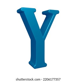 Blue Letter Y 3d Render Isolated Stock Illustration 2206177357 ...