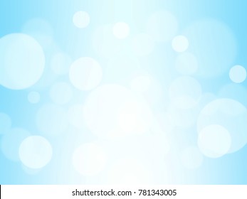 Blue Light Bokeh Abstract Background