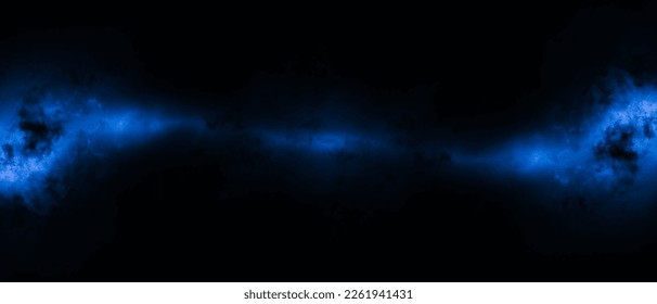 Blue lightining type painted drawing crossing horizontally black background
