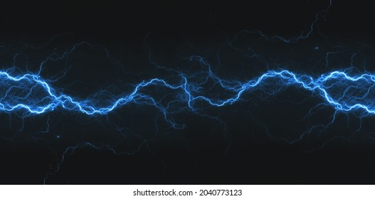 Blue Lightning, Abstract Plasma Background