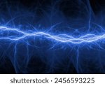 Blue lightning, electrical background abstract