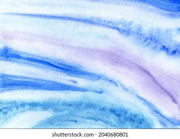 Blue Lilac Marble Texture. Liquid Color Palette. Abstract Watercolor Painting. Pastel Colors Gradient. Candy Color Palette. Blurred Color Abstraction.