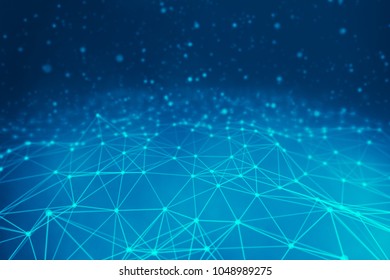 Blue lines background for technology concept, abstract illustration