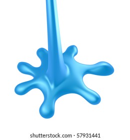 Blue liquid splat