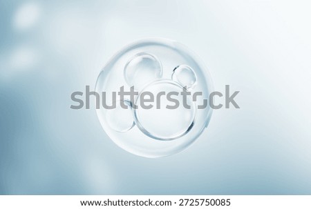 Blue liquid water bubbles background, 3d rendering. 3D illustration.
