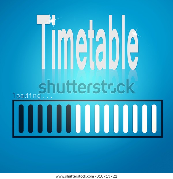 Blue Loading Bar Timetable Word Aimage Stock Illustration 310713722 ...