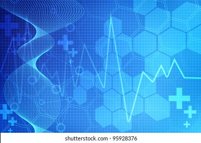 Blue Medical Abstract Background