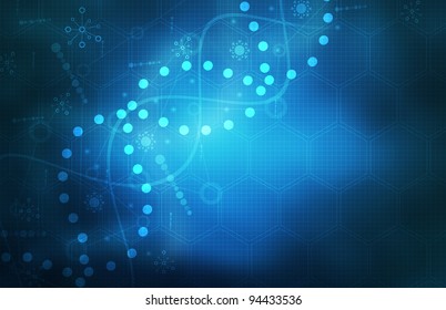 Blue Medical Science Futuristic Technology Abstract Background