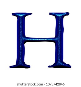 Blue Metal Letter H 3d Illustration Stock Illustration 1075742846 ...