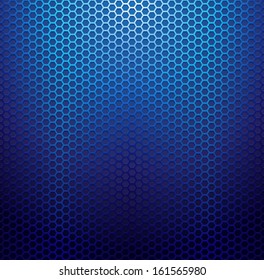 Blue Metallic Grid Texture Background