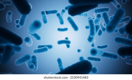 Blue Microbes Floating in Gradient Background - Powered by Shutterstock - Get 15% off with code: PIKWIZARD15