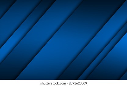 Blue Modern Material Design. Corporate Template With Overlapped Layers For Your Business. Abstract Widescreen Background