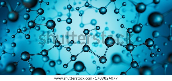 Blue Molecule Structure Background Cells Biological Stock Illustration ...