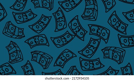 Blue Money Background Template Image Background Stock Illustration ...