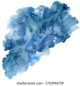 Blue, Navy   Hand Painted Watercolor Swash, Watercolor Background,JPG