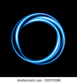 Blue Neon Circle Background Design Labels Stock Illustration 640095433 ...