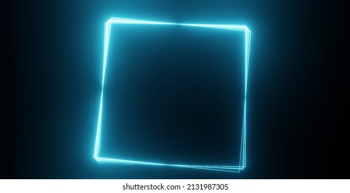 Blue Neon Light Background 3d Rendering Stock Illustration 2131987305 ...