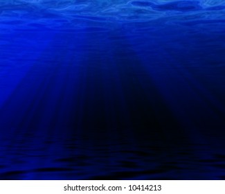 Blue Ocean Floor And Surface