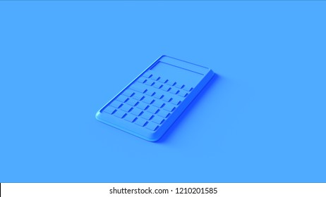 Blue Office Calculator 3d Illustration 3d Render