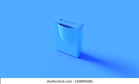 Blue Office Paper Shredder 3d Illustration 3d Render