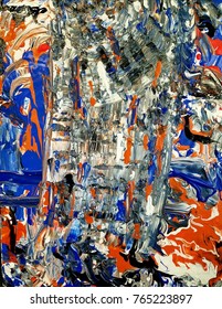 Blue and Orange abstract 