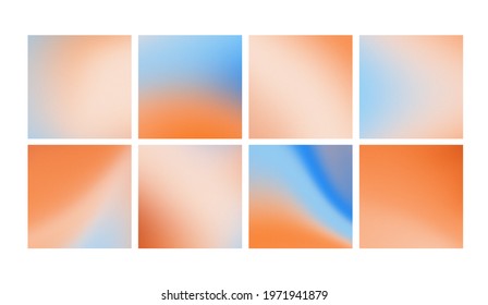 Blue  orange Gradient social media post Background templates  Terracotta earthy natural Grainy square overlay collection  Retro Style 70s Vintage  Abstract Vibrant Soft pastel Color Texture