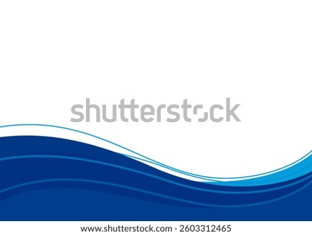 Blue overlapping wavy background material