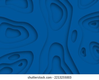 Blue Papercut Sea Topography Background