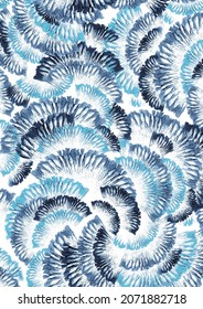 Blue Pattern for fashion fabric