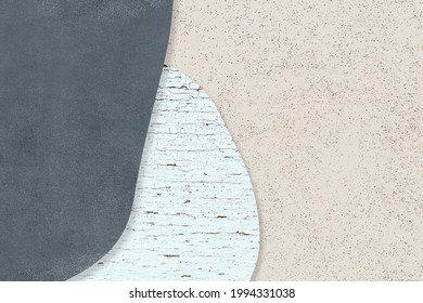 Blue pattern on beige background vector