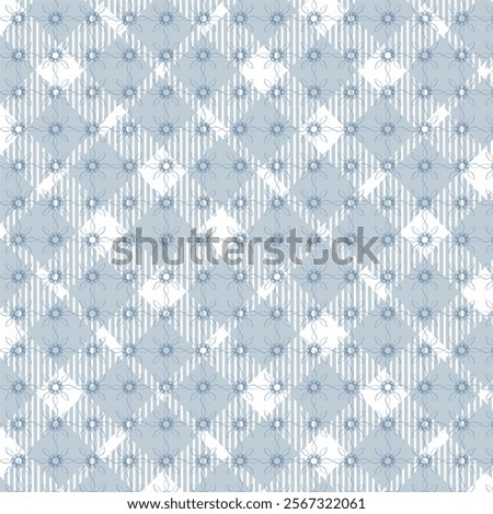Blue pattern seamless designer chic elegant cool design blue design flowers 