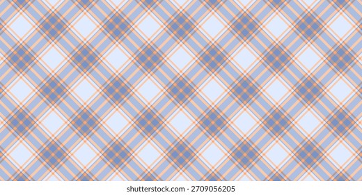 Blue and peach plaid pattern background. Soft pastel checkered design with a cozy spring vibe, perfect for textiles, crafts, and Father’s Day themed projects.