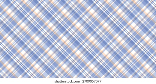 Blue and peach plaid pattern background. Soft pastel checkered design with a cozy spring vibe, perfect for textiles, stationery, and Father’s Day themed projects.