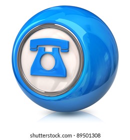 Similar Images, Stock Photos & Vectors of Blue phone Icon - 89501308