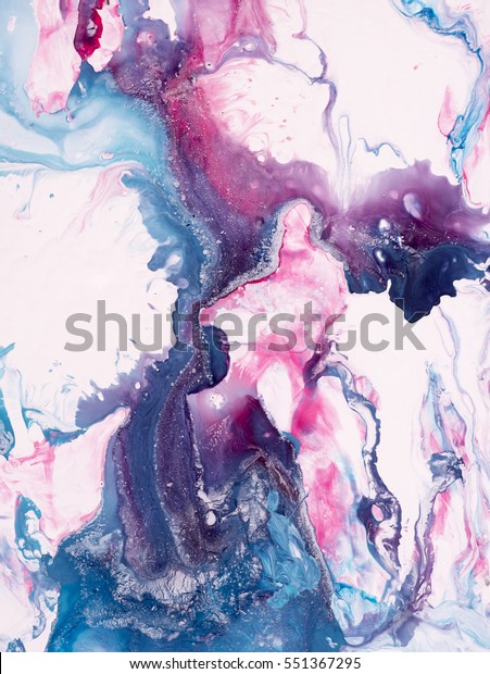 青とピンクの手描きの背景 キャンバス上のアクリルペイントの接写フラグメント 現代美術 現代美術 のイラスト素材