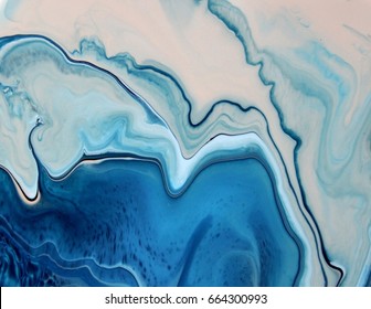 Blue Pink Pastel Marble Color Mix, Art Painting.